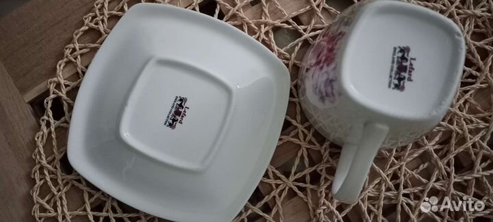 Чайная пара тончайший фарфор