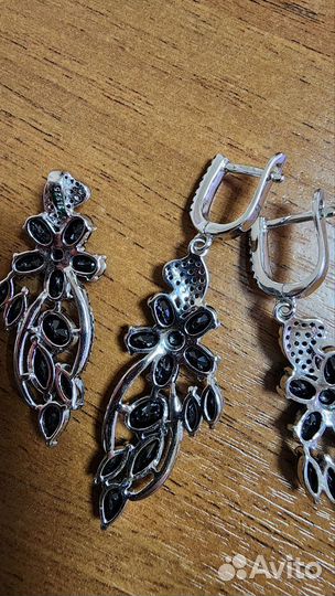 Набор серебро серьги кольцо комплект
