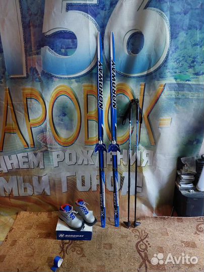 Лыжи беговые, детские бу