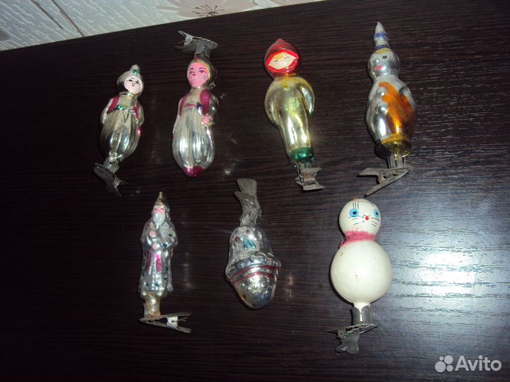 Новогодние игрушки СССР на прищепках