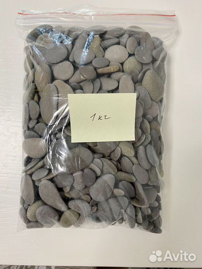 Камни плоские серые 1 кг