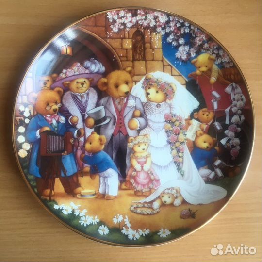 Коллекционная тарелка с Мишками Тедди, Англия