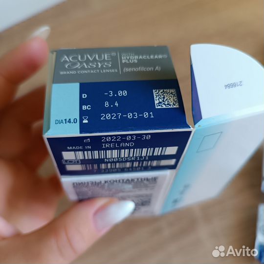Линзы контактные acuvue oasys двухнедельные -3