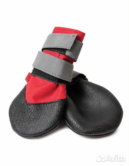 Ботинки для собак XS, красные, 65х60х30мм