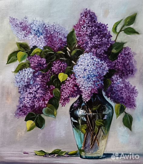Сирень маслом на холсте