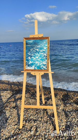 Картина маслом море в раме