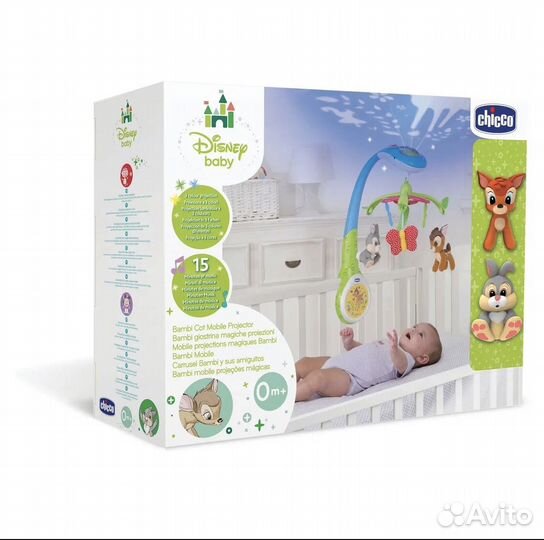 Мобиль проектор Chicco для кроватки Бэмби
