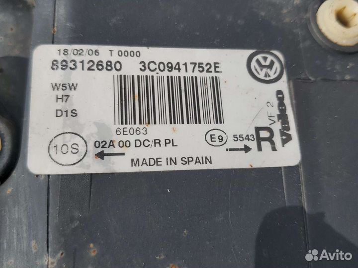 Фары VW Passat B6 адаптивный ксенон