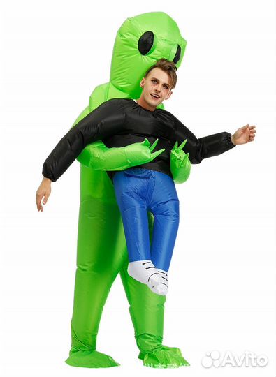 Костюм надувной маскарадный Зеленый Инопланетянин
