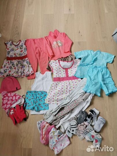 Вещи 2 пакета на девочку 92-98-104 см