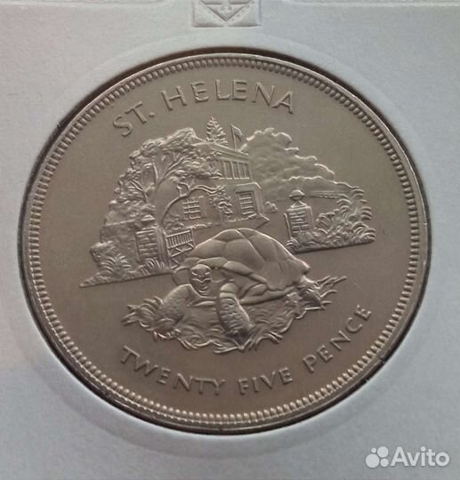 Монета 1 крона острова Святой Елены