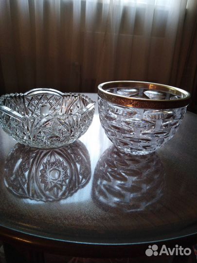 Хрустальные конфетницы, винтаж