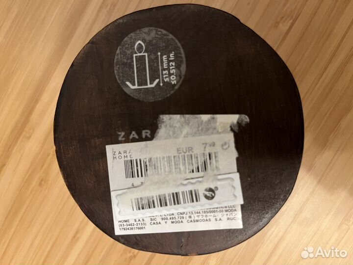 Подсвечник Zara Home новый из дерева