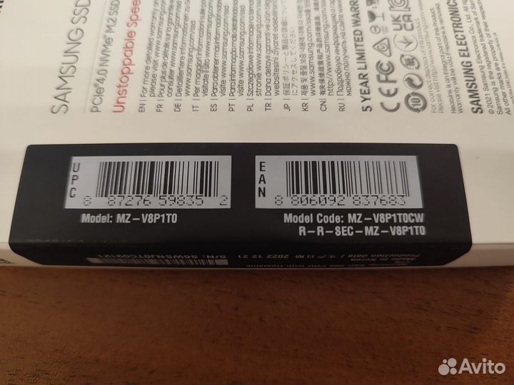 1тб SSD M.2 Samsung 980 PRO MZ-V8P1T0CW