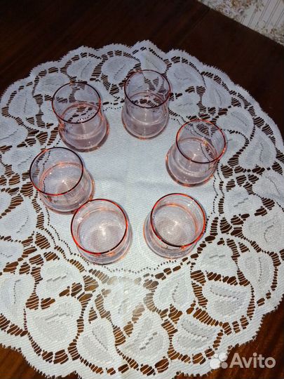 Стаканы из цветного стекла 6 шт