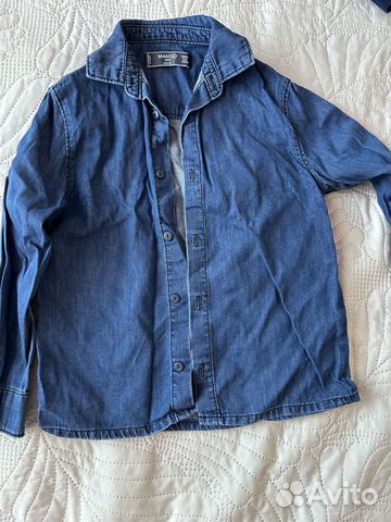 Джинсовая рубашка mango детская 110 см