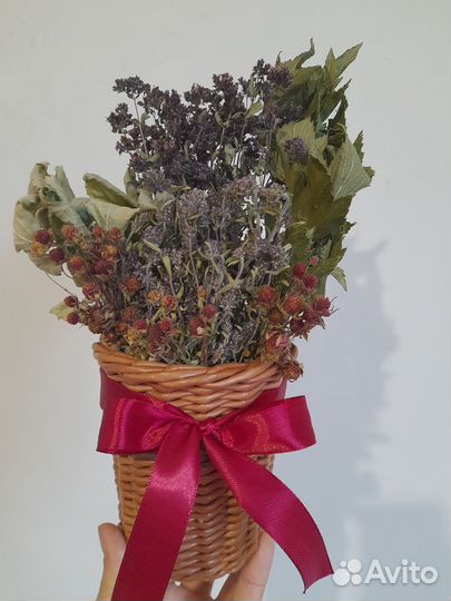 Подарочный набор трав для чая букет из сухоцветов