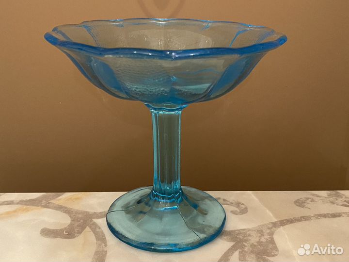 Антикварная ваза Купоросное стекло Неман СССР