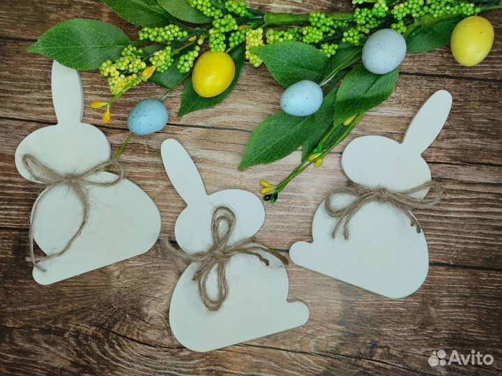 Фигурка из гипса декор пасхальный зайчик