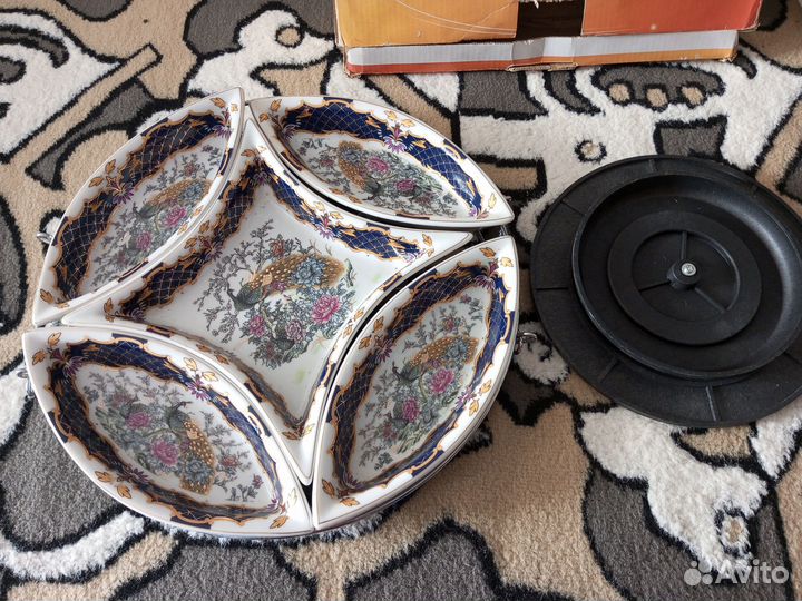 Менажница фарфор, диаметр 28 см