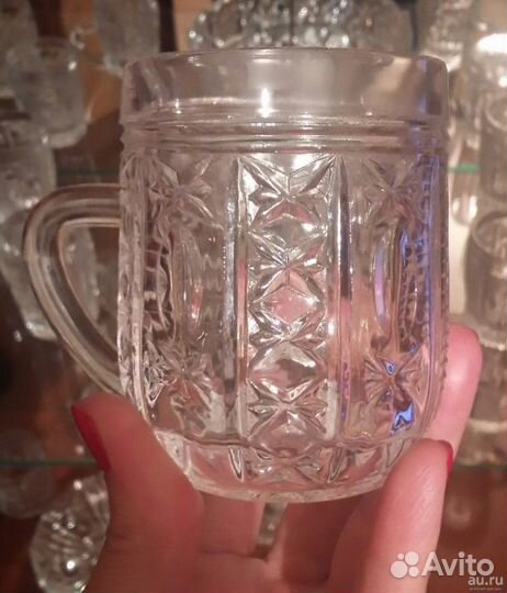 Хрусталь салатница рюмки бокалы стопки ваза винтаж