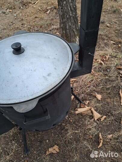 Мангал с печью под казан бу