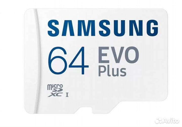 Карта памяти Samsung EVO Plus 64GB с адаптером