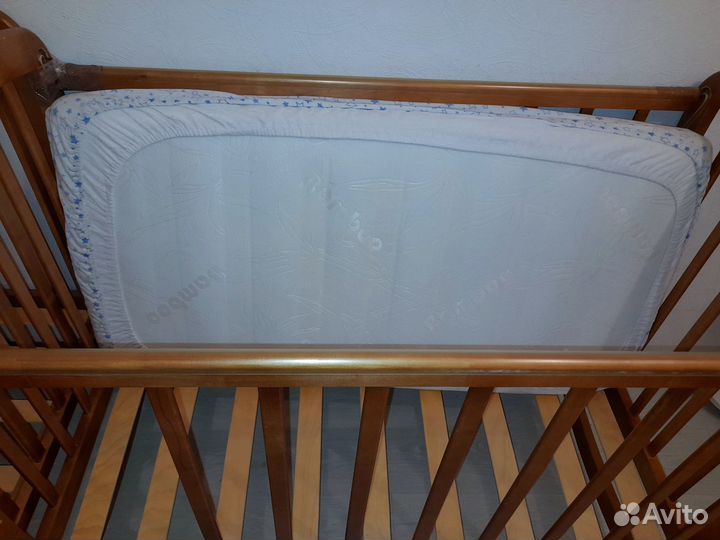 Матрас детский 2шт. 120х60 +наматрасник+постельное