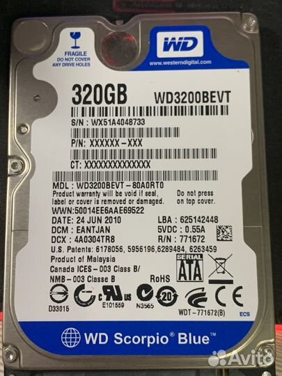 Жесткие диски WD Seagate Toshiba Maxtor
