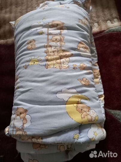 Балдахин,бортики, простынь, пододеяльник и бант