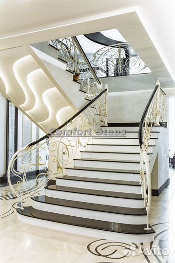 Обшивка бетонного каркаса лестниц