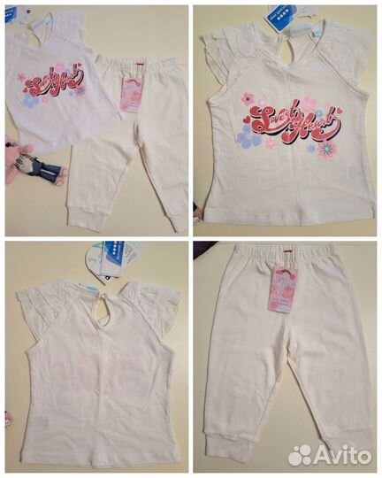 Вещи Новые Одежда пакетом для девочки 80-86 Лето