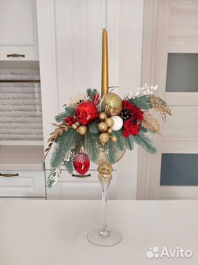 Новогодний декор, подсвечник, подарок