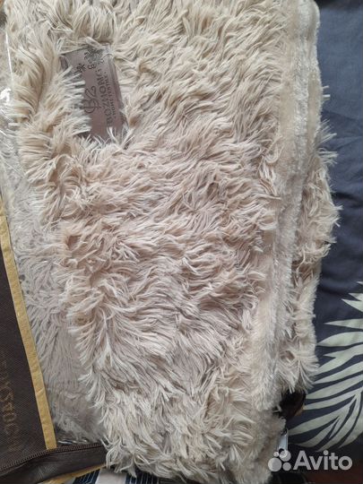 Плед пушистый травка