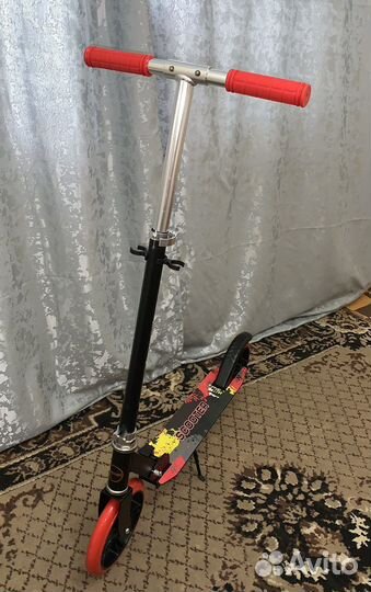 Самокат 5+ красный Scooter 2х колёсный