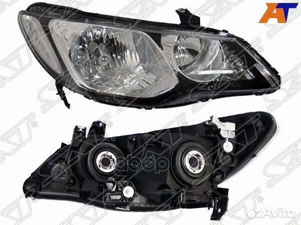 Фара honda civic 05-11 RH 4D белый поворот, под