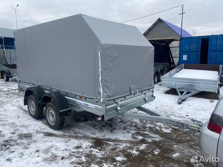 Прицеп для перевозки снегохода, двухосный