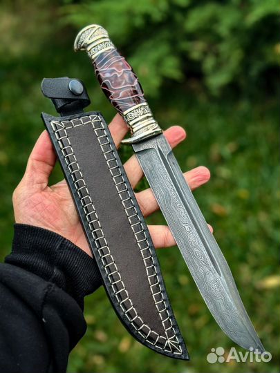 Нож пластунский дамаск