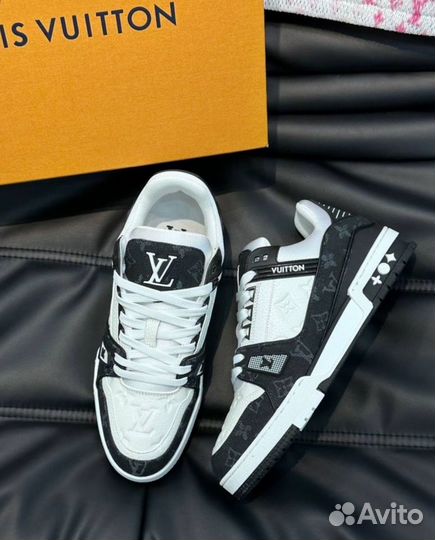 Кроссовки мужские Louis Vuitton Trainer кожа,замша