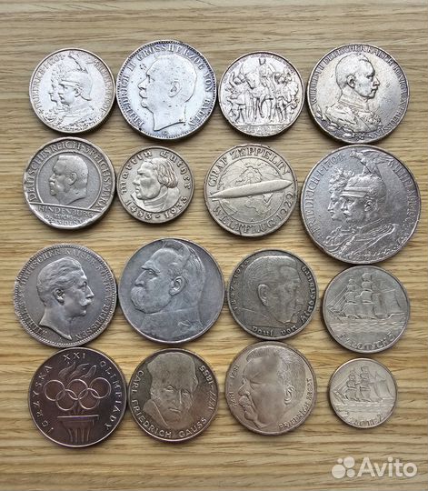 Коллекционные монеты Германии и Польши Серебро