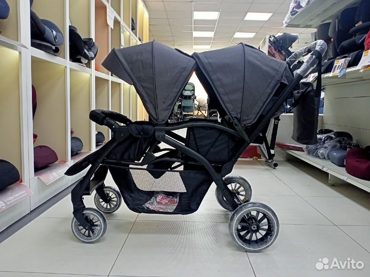 Коляска прогулочная для двойни Luxmom T 19 Black
