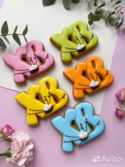 Пряники на Пасху, декор для куличей