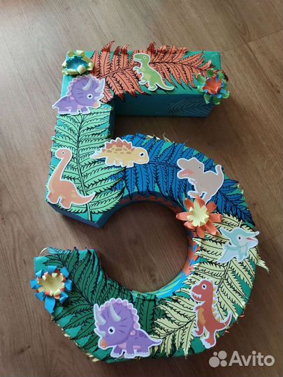 Объемная цифра 5 на день рождения