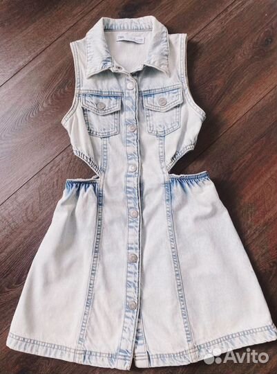 Джинсовый сарафан Zara 128
