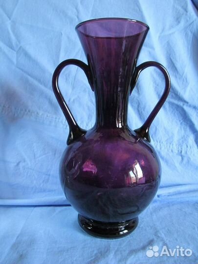 Ваза цветное стекло винтаж