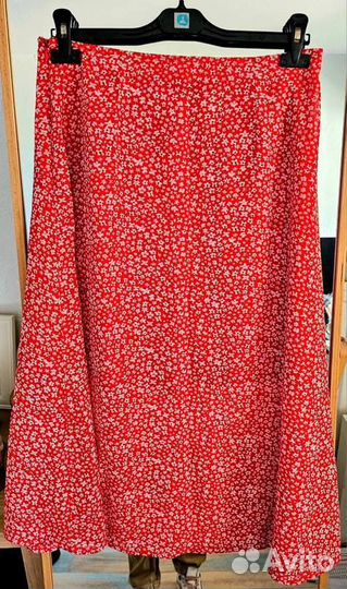 Юбка ASOS красная в горох