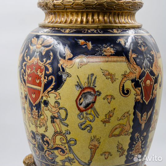 Антикварная ваза в восточном стиле Венгрия 60 см