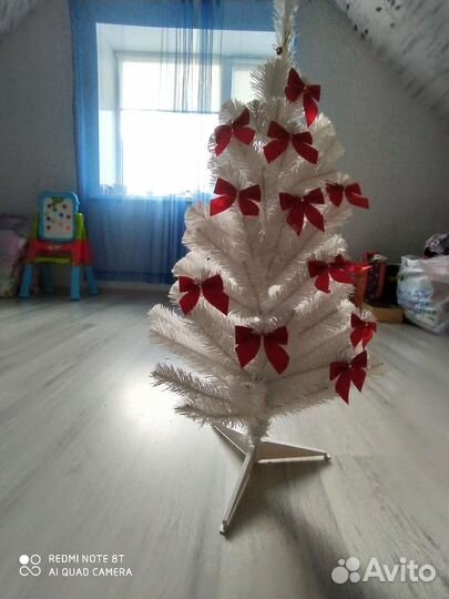 Елка искусственная маленькая белая бу