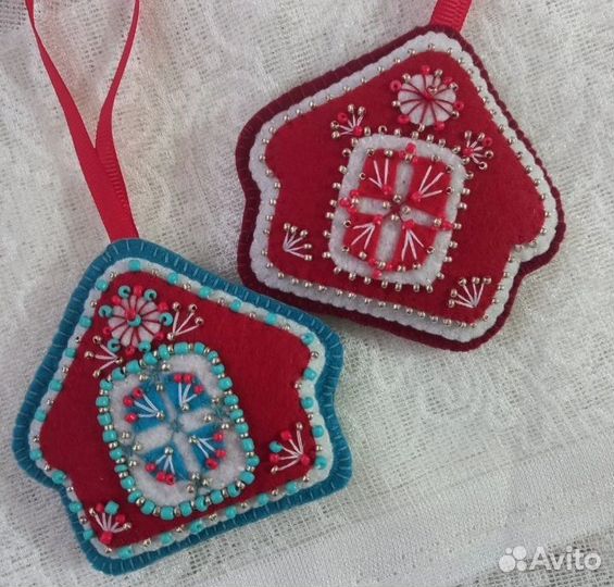 Игрушки ручной работы на елку