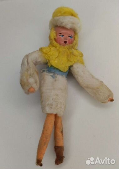 Старинная ватная игрушка